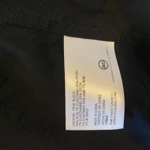 Black Silk AG Blouse with neck bow - Picture 5 of 5